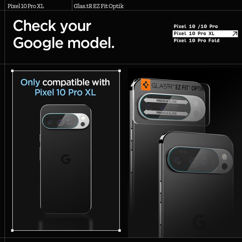Spigen Optik GLAS.TR Camera Protector 2-Pack - Szkło ochronne na obiektyw do Google Pixel 10 Pro XL (Crystal Clear)