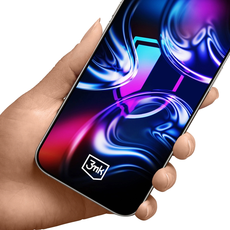 3mk HardGlass Max - Szkło hartowane z aplikatorem do iPhone Air (Czarny)