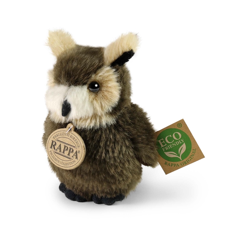 Rappa - Pluszowa realistyczna maskotka Sowa 13 cm Eco-Friendly