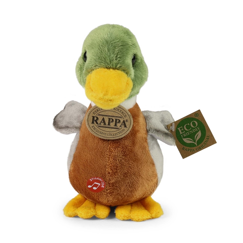 Rappa - Pluszowa realistyczna maskotka Kaczka Krzyżówka z dźwiękiem 22 cm Eco-Friendly
