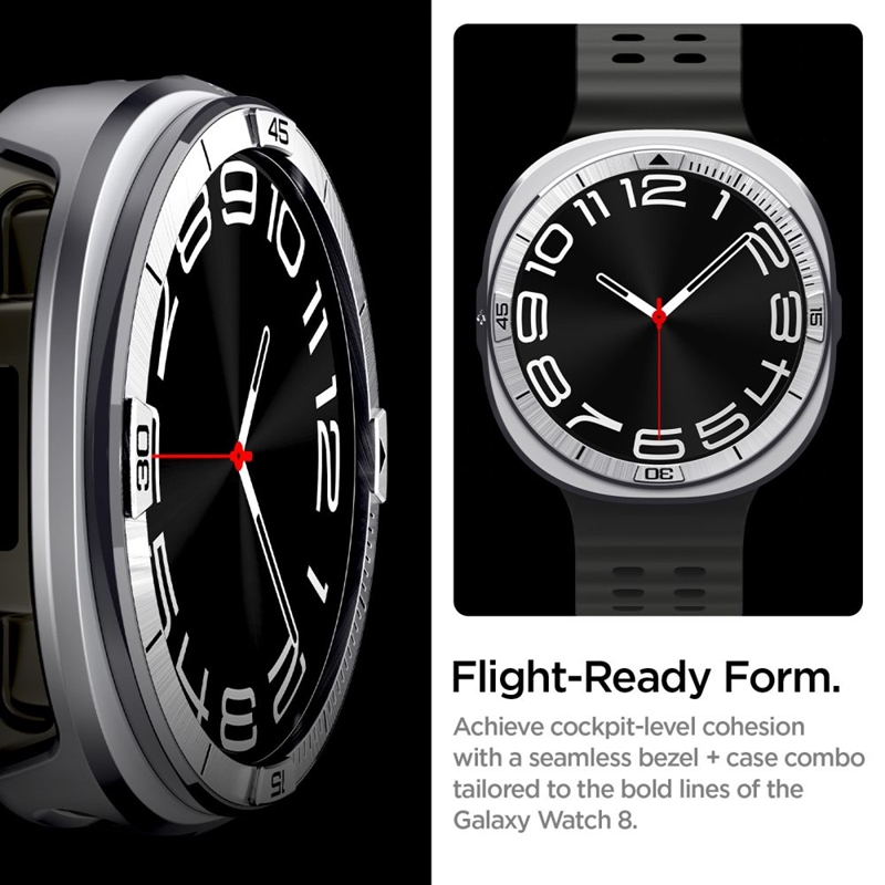 Spigen Bezel Tune Pro Pilot - Obudowa / Pierścień ochronny do Samsung Galaxy Watch 8 44 mm (Silver)