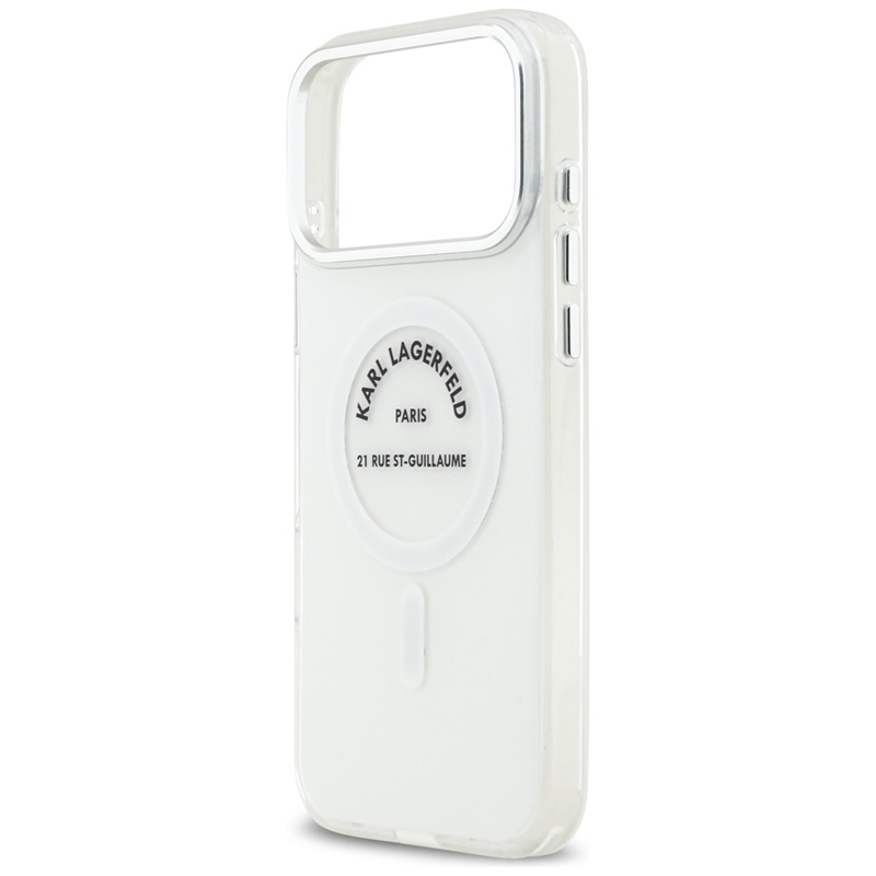 Karl Lagerfeld IML Karl RSG Logo MagSafe - Etui iPhone 17 Pro Max (przezroczysty)