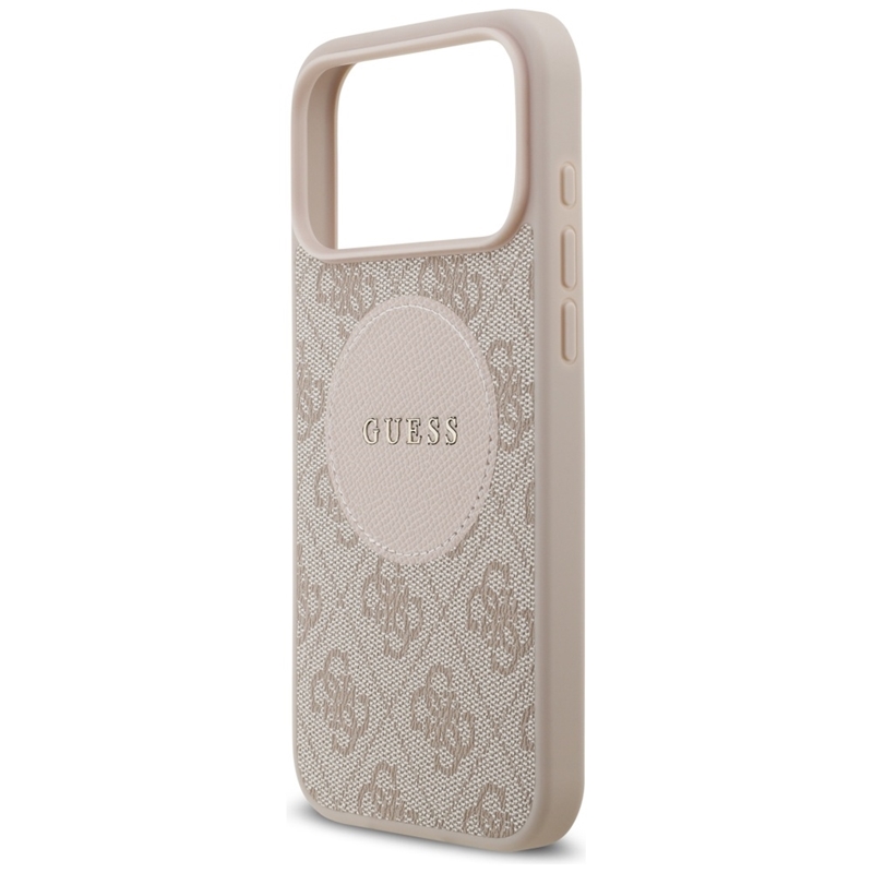 Guess 4G Circle Classic Logo MagSafe - Etui iPhone 17 Pro Max (różowy)