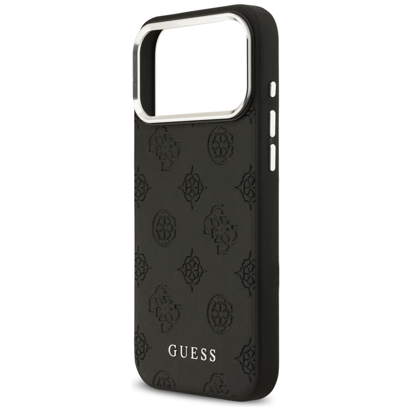 Guess Peony Hot Stamp Script MagSafe - Etui iPhone 17 Pro Max (czarny)