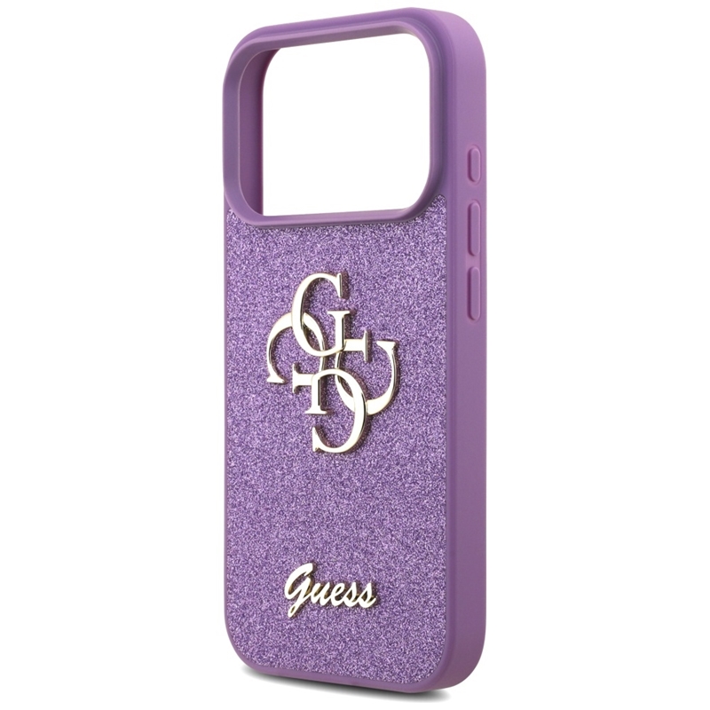 Guess Fixed Glitter Big 4G - Etui iPhone 17 Pro (liliowy)