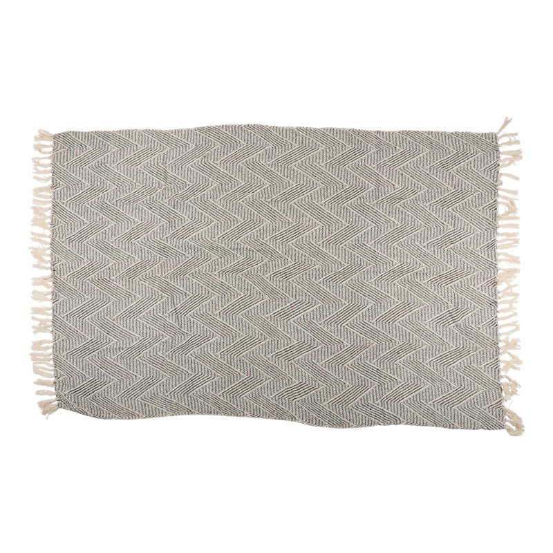 Arti Casa - Koc bawełniany w jodełke 130x170 cm (Czarny / Biały)