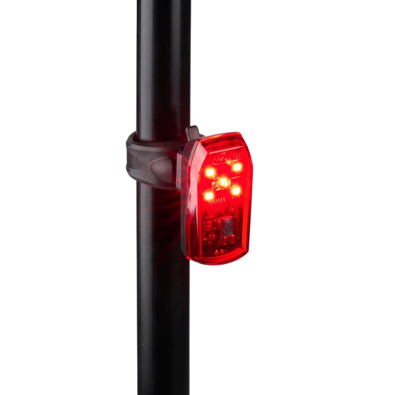 Dunlop - Lampka rowerowa tylna 5 LED z funkcją STOP K-Mark