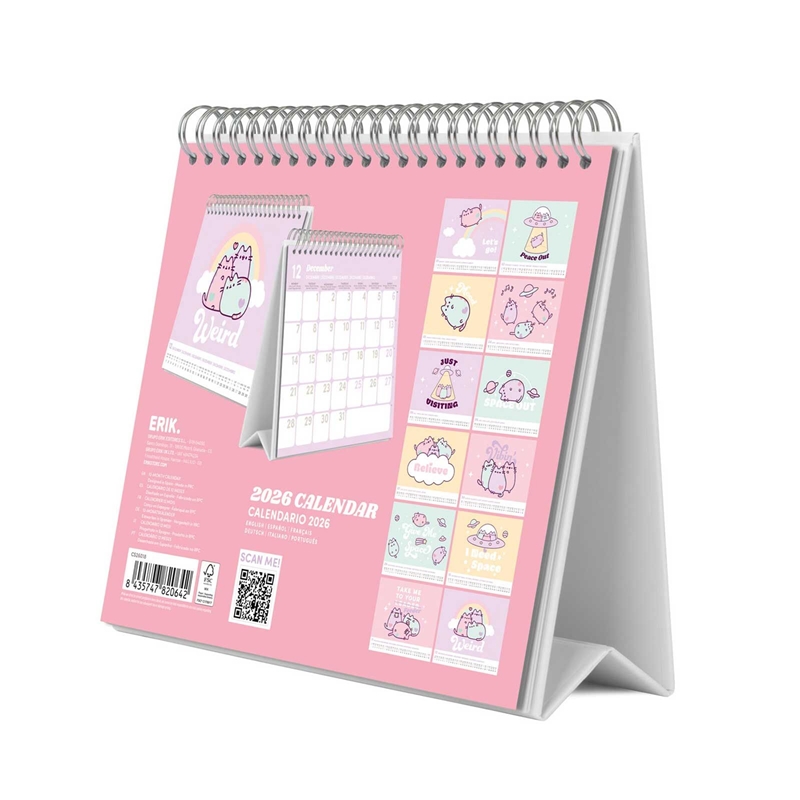 Pusheen - Kalendarz biurkowy 2026 rok 17x20 cm