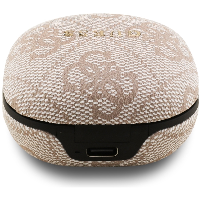 Guess 4G Classic Metal Logo - Słuchawki Bluetooth TWS ENC + etui ładujące (różowy)