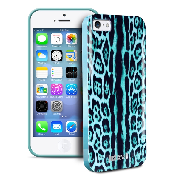 JUST CAVALLI Leopard Cover - Etui iPhone SE / iPhone 5s / iPhone 5 (morski) JUST CAVALLI Leopard Cover - Etui iPhone SE / iPhone 5s / iPhone 5 (morski)