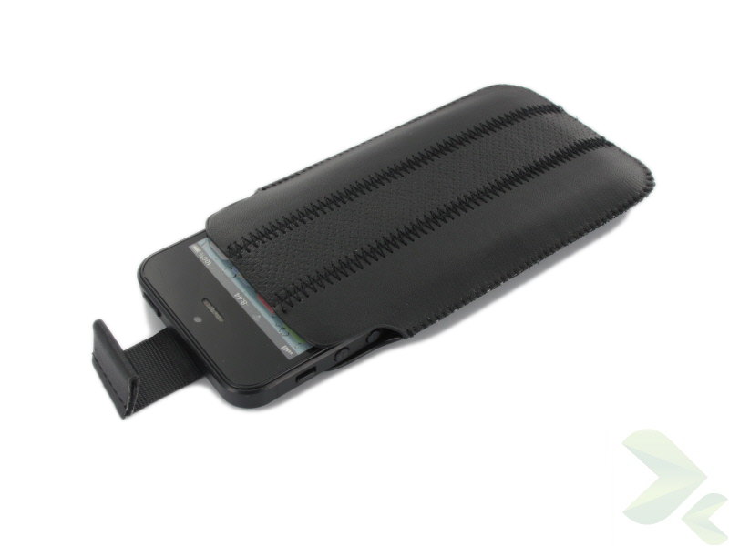 Geffy - Etui uniwersalne Tel 124x63 pull-up eko-skóra black/black Geffy - Etui uniwersalne Tel 124x63 pull-up eko-skóra black/black