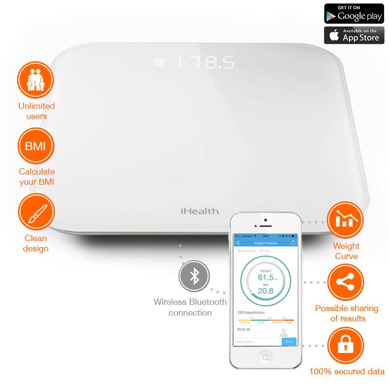 iHealth Lite Wireless Scale - Waga z pomiarem BMI iOS/Android (Bluetooth) iHealth Lite Wireless Scale - Waga z pomiarem BMI iOS/Android (Bluetooth)