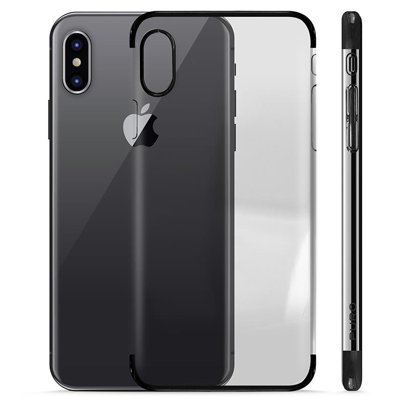 PURO Verge Crystal Cover - Etui iPhone X (czarny) PURO Verge Crystal Cover - Etui iPhone X (czarny)