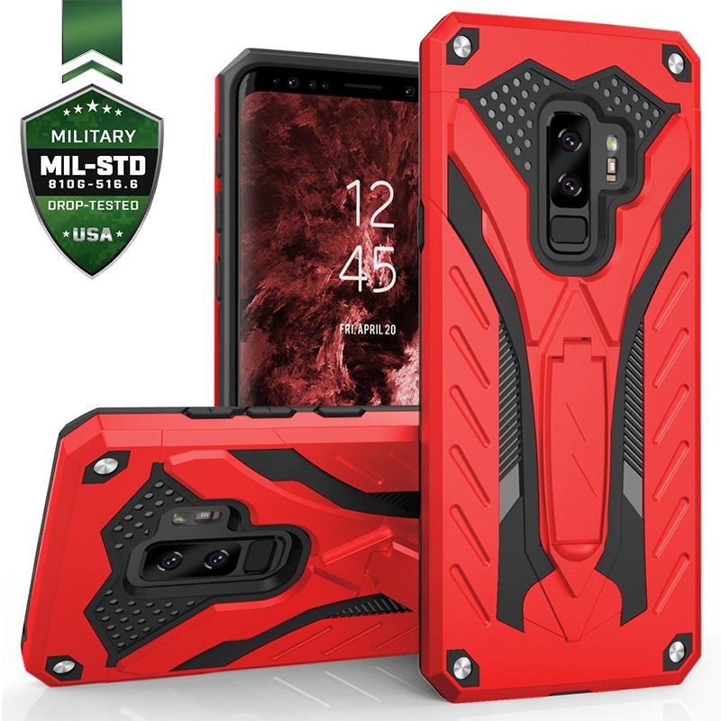 Zizo Static Cover - Pancerne etui Samsung Galaxy S9+ z podstawką (Red/Black) Zizo Static Cover - Pancerne etui Samsung Galaxy S9+ z podstawką (Red/Black)