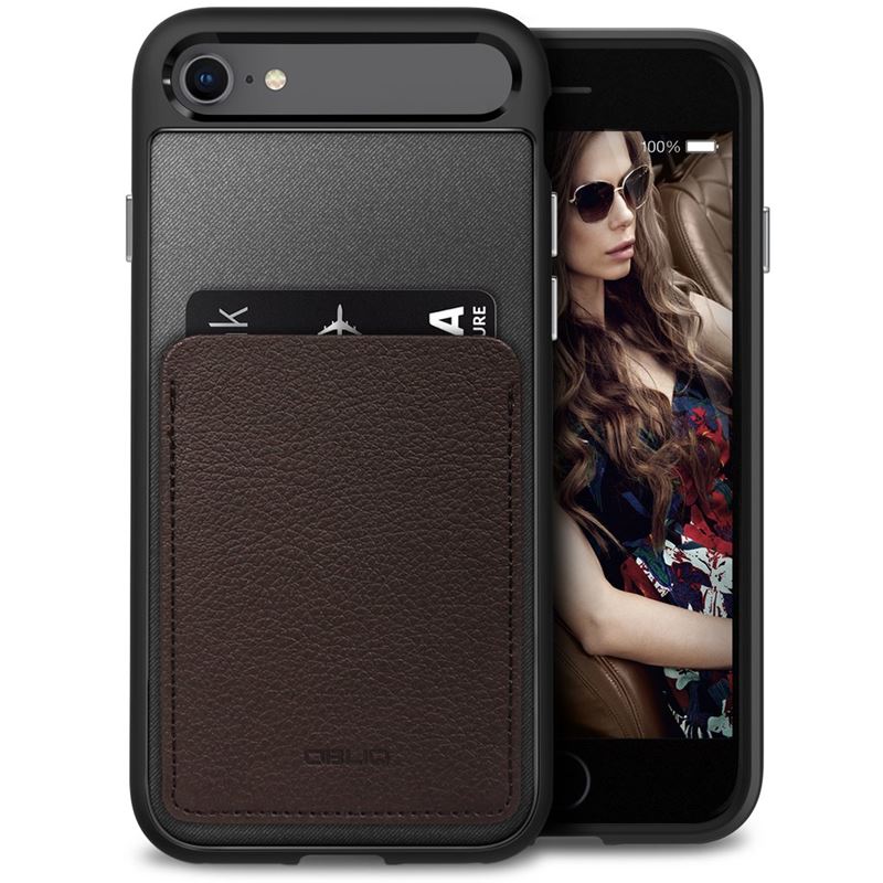 Obliq Flex Wallet - Etui iPhone 8 / 7 z kieszenią na kartę (Espresso) Obliq Flex Wallet - Etui iPhone 8 / 7 z kieszenią na kartę (Espresso)