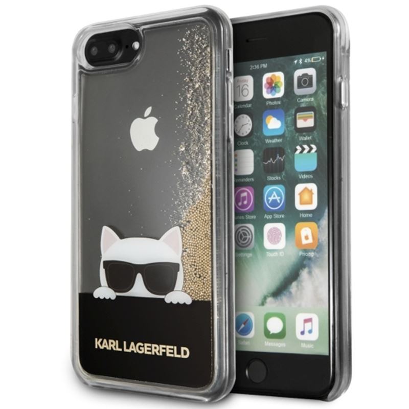 Karl Lagerfeld Choupette Sunglass - Etui iPhone 8 Plus / 7 Plus (Glitter Gold) Karl Lagerfeld Choupette Sunglass - Etui iPhone 8 Plus / 7 Plus (Glitter Gold)