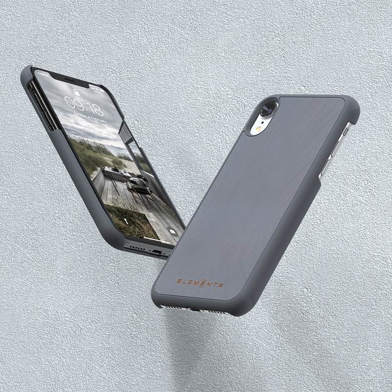 Nordic Elements Original Gefion - Drewniane etui iPhone XR (Mid Grey)