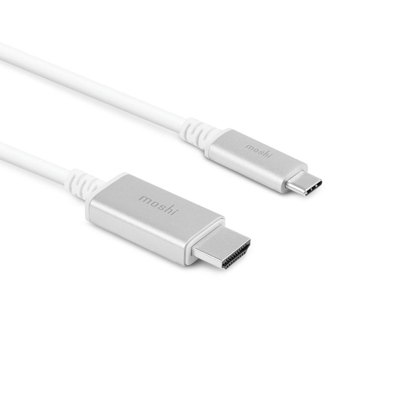 Moshi USB-C to HDMI - Kabel połączeniowy USB-C do HDMI, 4K / 60 Hz (White)