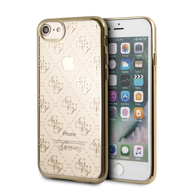 Guess 4G Transparent - Etui iPhone 8 / 7 (złoty)