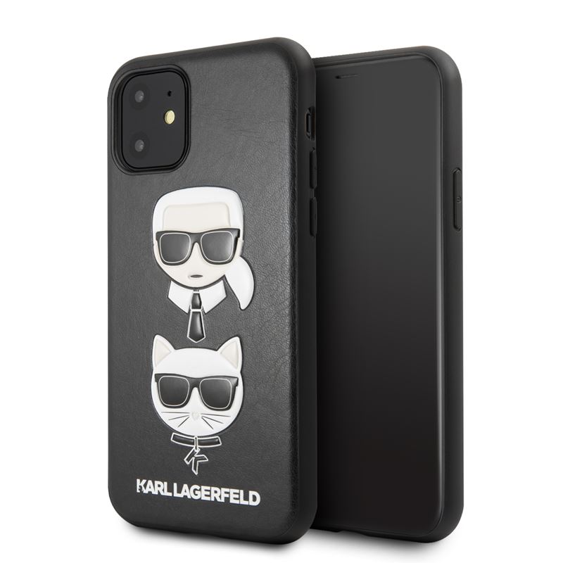Karl Lagerfeld Embossed Case Karl & Choupette - Etui iPhone 11 (Black)