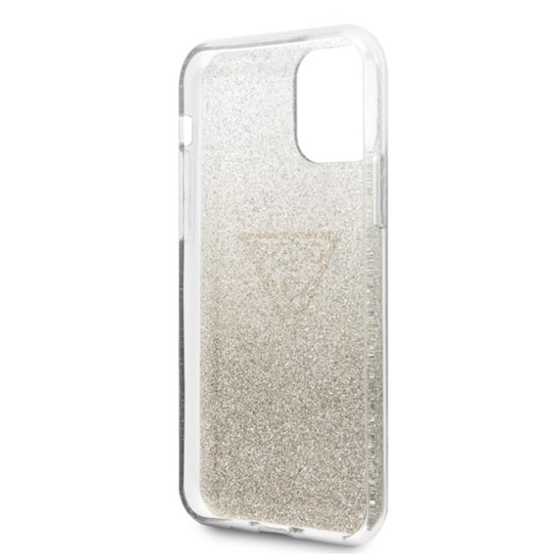 Guess Solid Glitter Triangle - Etui iPhone 11 (Gold)