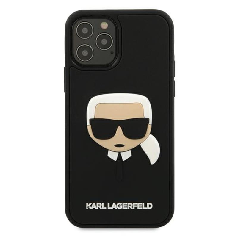 Karl Lagerfeld 3D Rubber Karl`s Head – Etui iPhone 12 Pro Max (czarny)