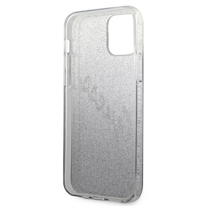 Guess Glitter Gradient Script - Etui iPhone 12 Pro Max (czarny)