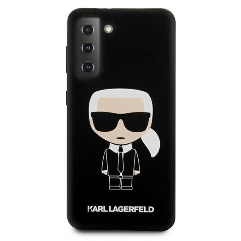Karl Lagerfeld Fullbody Silicone Iconic - Etui Samsung Galaxy S21+ (Czarny)