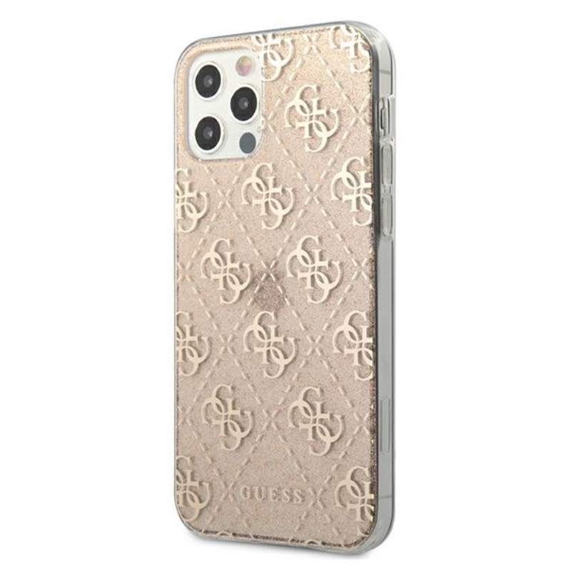 Guess 4G Glitter - Etui iPhone 12 / iPhone 12 Pro (Gold)