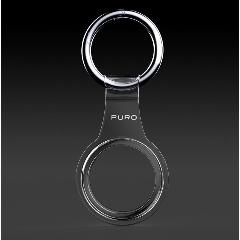 PURO NUDE Case - Silikonowy brelok do Apple AirTag (przezroczysty)