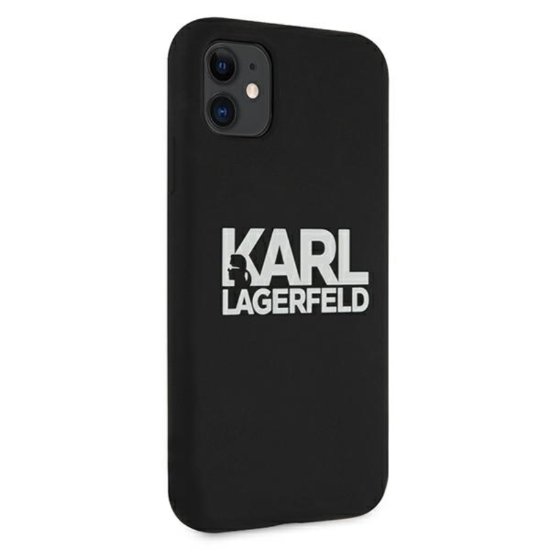 Karl Lagerfeld Silicone Stack Logo - Etui iPhone 11 (czarny)