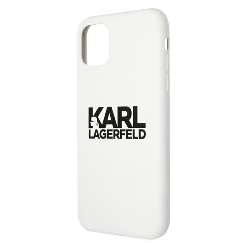 Karl Lagerfeld Silicone Stack Logo - Etui iPhone 11 (biały)
