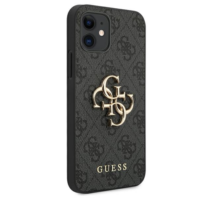 Guess 4G Big Metal Logo - Etui iPhone 12 mini (szary)