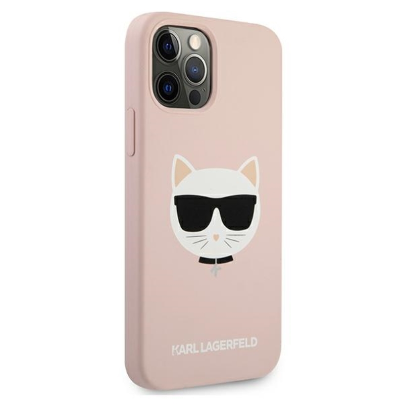 Karl Lagerfeld Choupette Head Silicone - Etui iPhone 12 Pro Max (różowy)