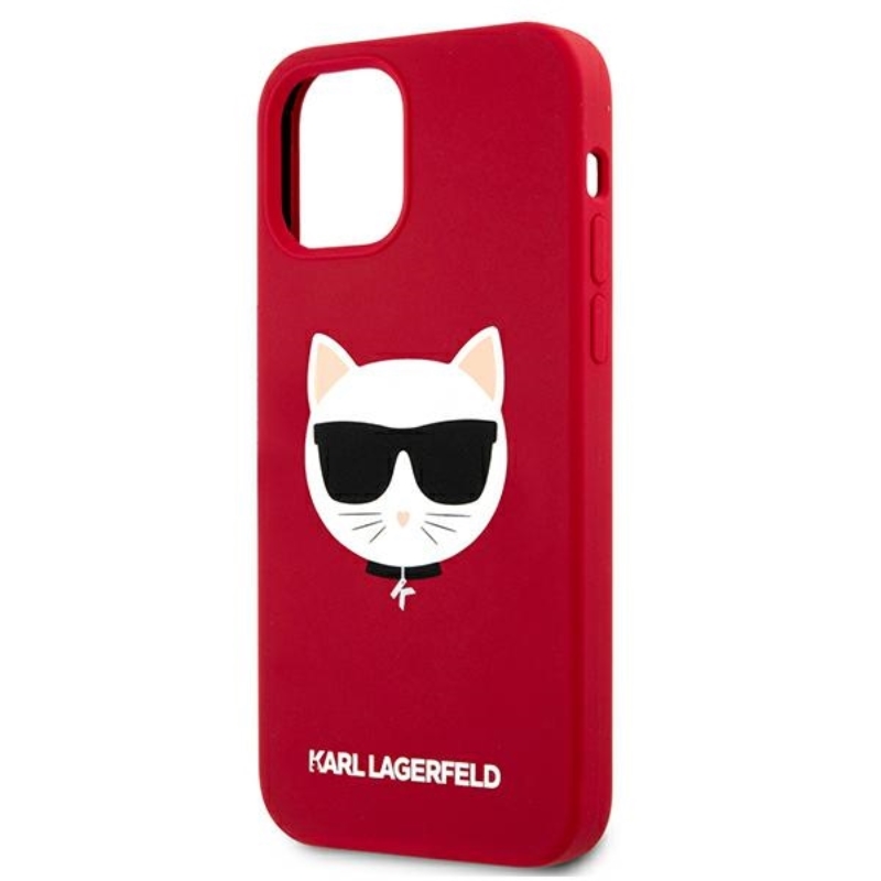 Karl Lagerfeld Choupette Head Silicone - Etui iPhone 12 Pro Max (czerwony)