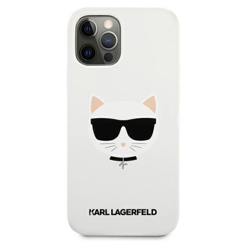 Karl Lagerfeld Choupette Head Silicone - Etui iPhone 12 Pro Max (biały)