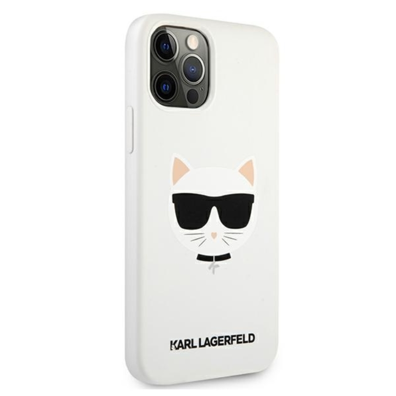 Karl Lagerfeld Choupette Head Silicone - Etui iPhone 12 Pro Max (biały)