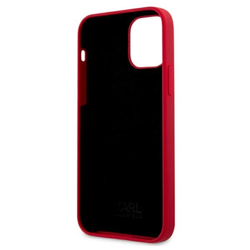 Karl Lagerfeld Choupette Head Silicone - Etui iPhone 12 / iPhone 12 Pro (czerwony)