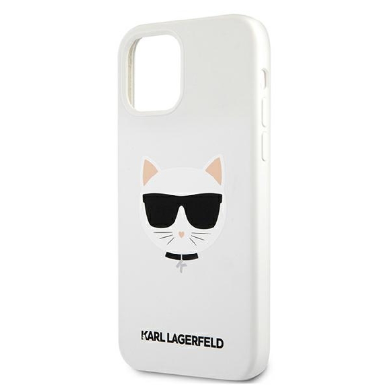 Karl Lagerfeld Choupette Head Silicone - Etui iPhone 12 / iPhone 12 Pro (biały)