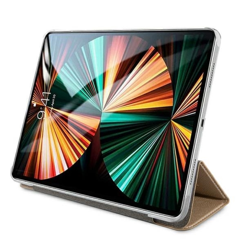 Guess Saffiano 4G Big Metal Logo - Etui iPad Pro 12.9" 2021 (złoty)