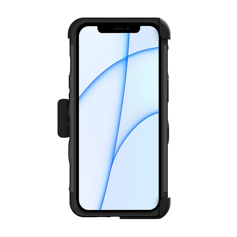 ZIZO BOLT Series - Pancerne etui iPhone 13 ze szkłem 9H na ekran + uchwyt z podstawką (czarny)