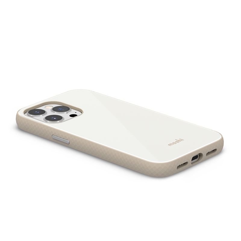 Moshi iGlaze Slim Hardshell Case - Etui iPhone 13 Pro (system SnapTo) (Pearl White)