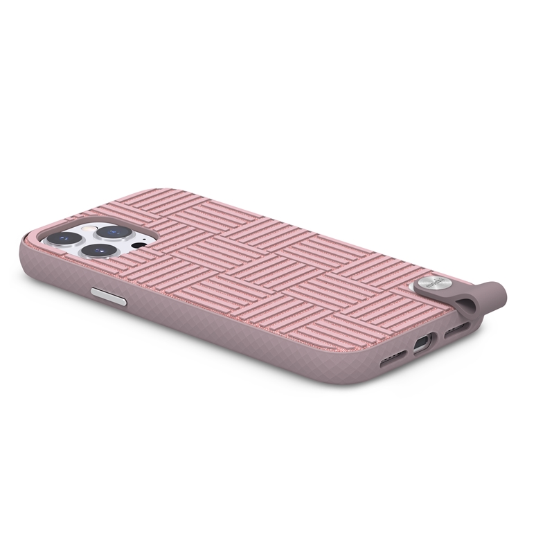 Moshi Altra - Etui z odpinaną smyczką iPhone 13 Pro Max (antybakteryjne NanoShield™) (Pink)