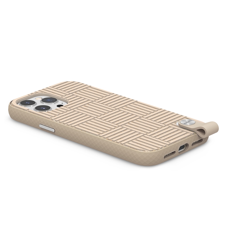 Moshi Altra - Etui z odpinaną smyczką iPhone 13 Pro Max (antybakteryjne NanoShield™) (Sahara Beige)
