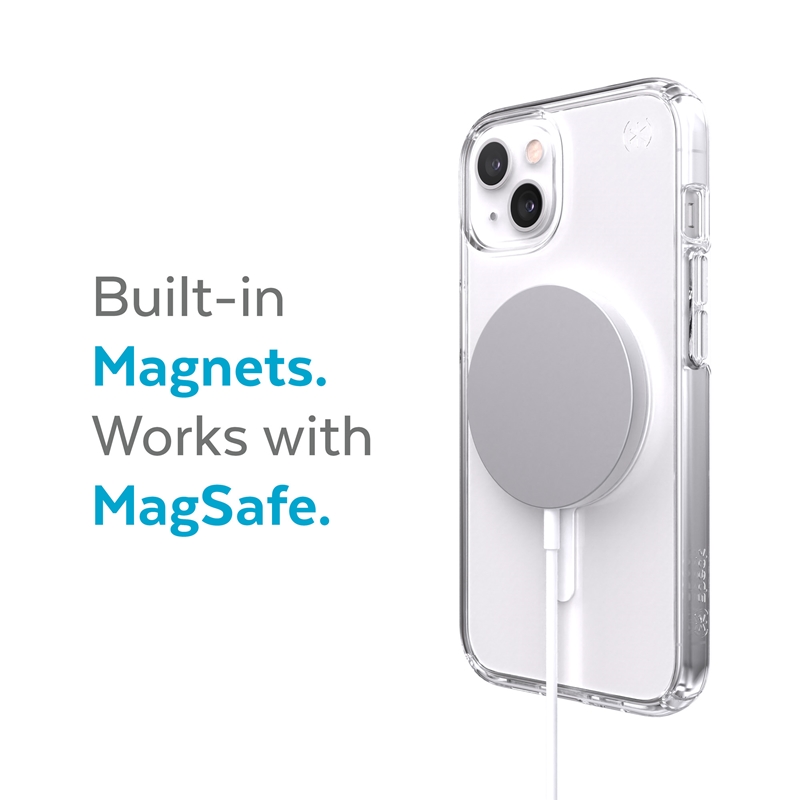 Speck Presidio Perfect-Clear + MagSafe – Etui iPhone 13 Mini z powłoką MICROBAN (Clear)