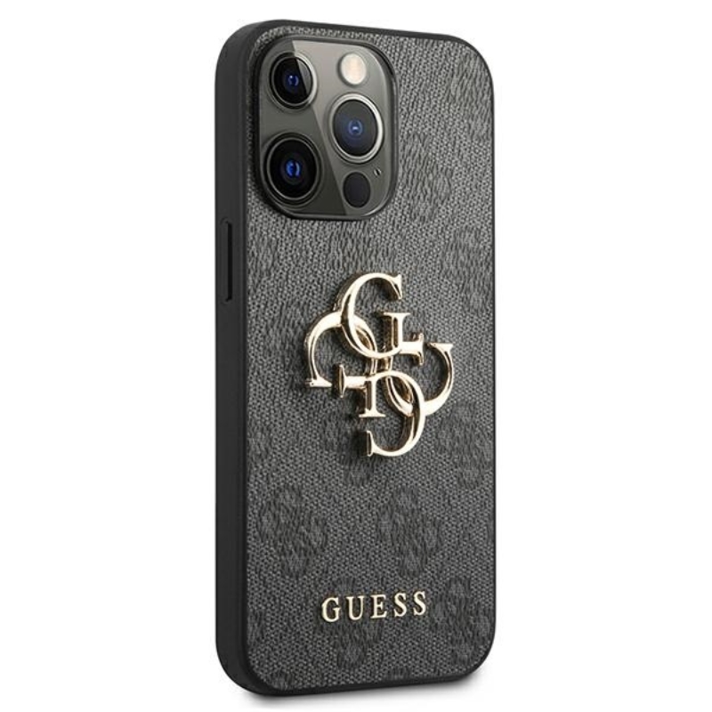 Guess 4G Big Metal Logo - Etui iPhone 13 Pro Max (szary)