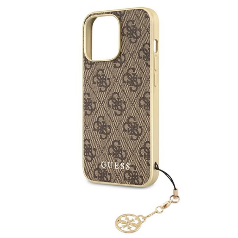 Guess 4G Charms Collection - Etui iPhone 13 Pro Max (brązowy)