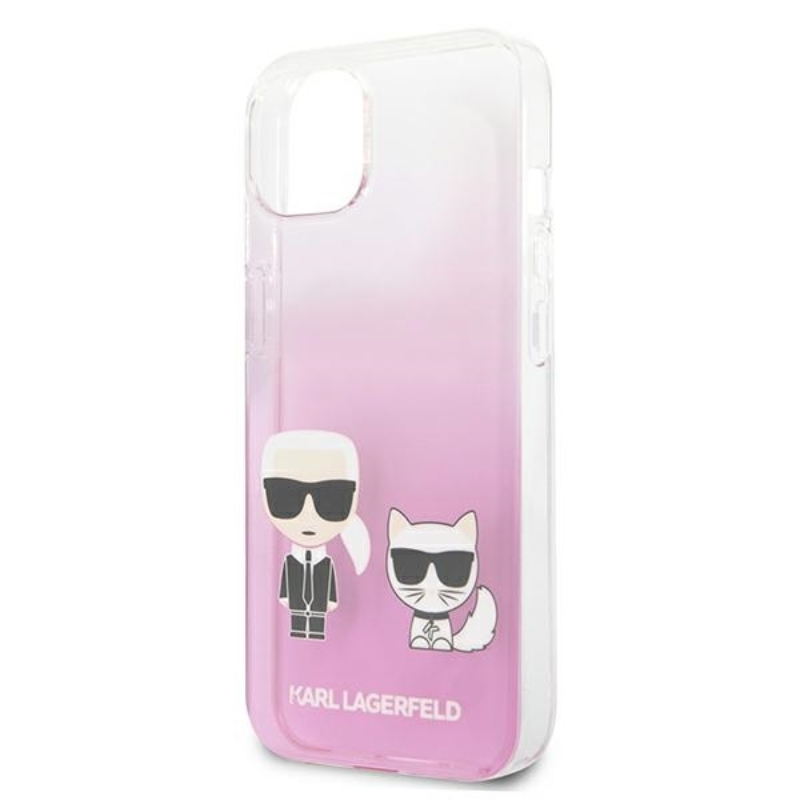 Karl Lagerfeld Ikonik & Choupette - Etui iPhone 13 (różowy)