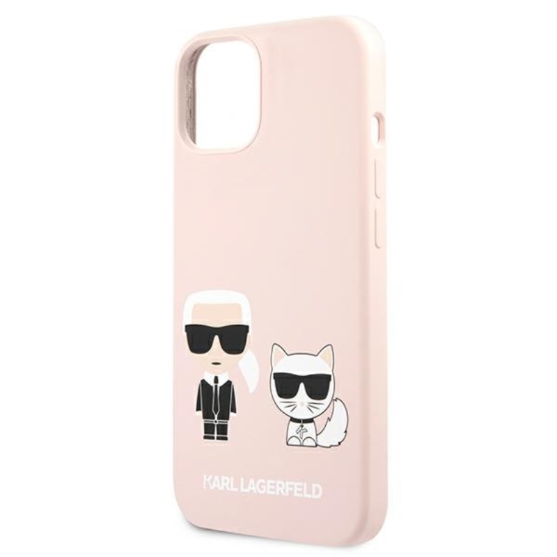 Karl Lagerfeld Slilicone Karl & Choupette - Etui iPhone 13 Mini (różowy)