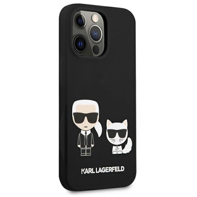 Karl Lagerfeld Slilicone Karl & Choupette - Etui iPhone 13 Pro Max (czarny)